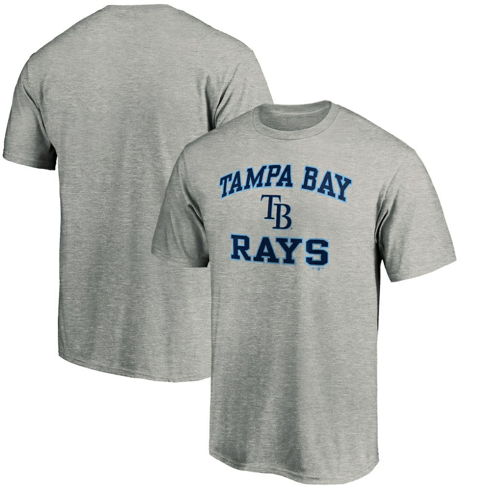 Tampa Bay Rays Fanatics MTO Label Heart & Soul T-Shirt - Heather Gray T-shirts
