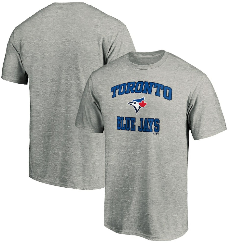 Toronto Blue Jays Fanatics MTO Label Heart & Soul T-Shirt - Heather Gray T-shirts
