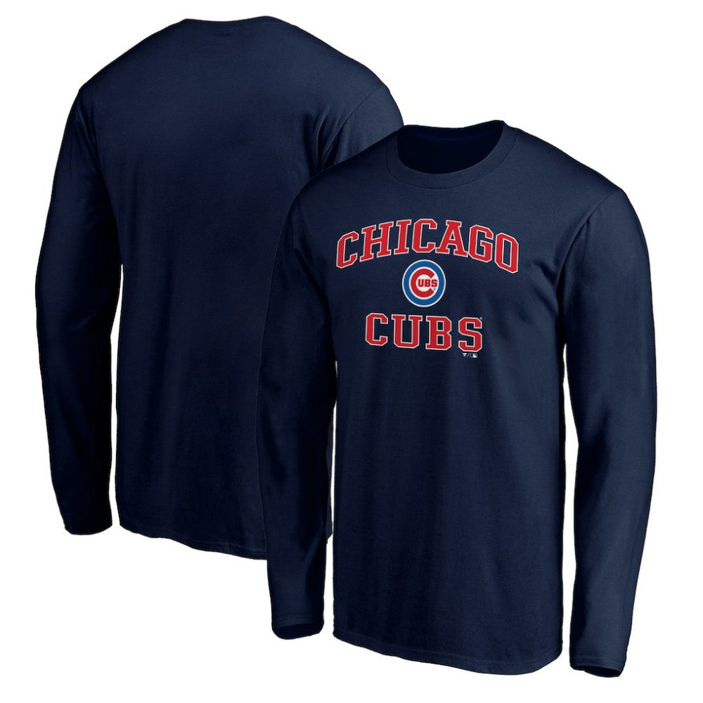 Men's Navy Chicago Cubs Team Heart & Soul Long Sleeve T-Shirt T-shirts