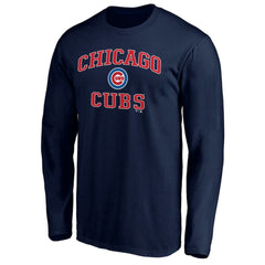 Men's Navy Chicago Cubs Team Heart & Soul Long Sleeve T-Shirt T-shirts