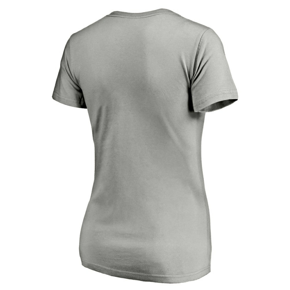 Chicago White Sox Fanatics Women's Team Logo Lockup V-Neck T-Shirt - Heathered Gray T-shirts