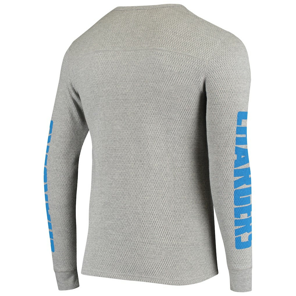 Los Angeles Chargers Junk Food Heavyweight Thermal Long Sleeve T-Shirt Heathered Gray