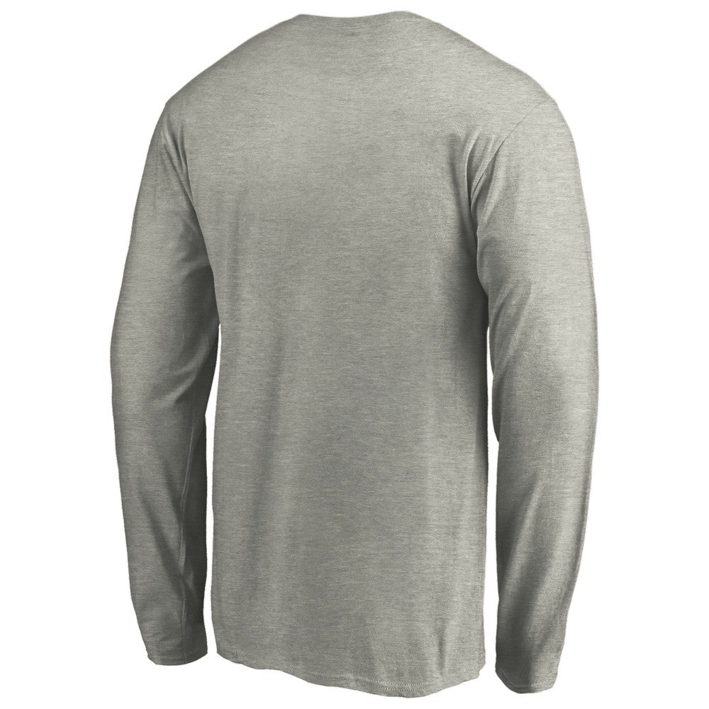 Cincinnati Reds Official Team Logo Long Sleeve T-Shirt - Heather Gray T-shirts
