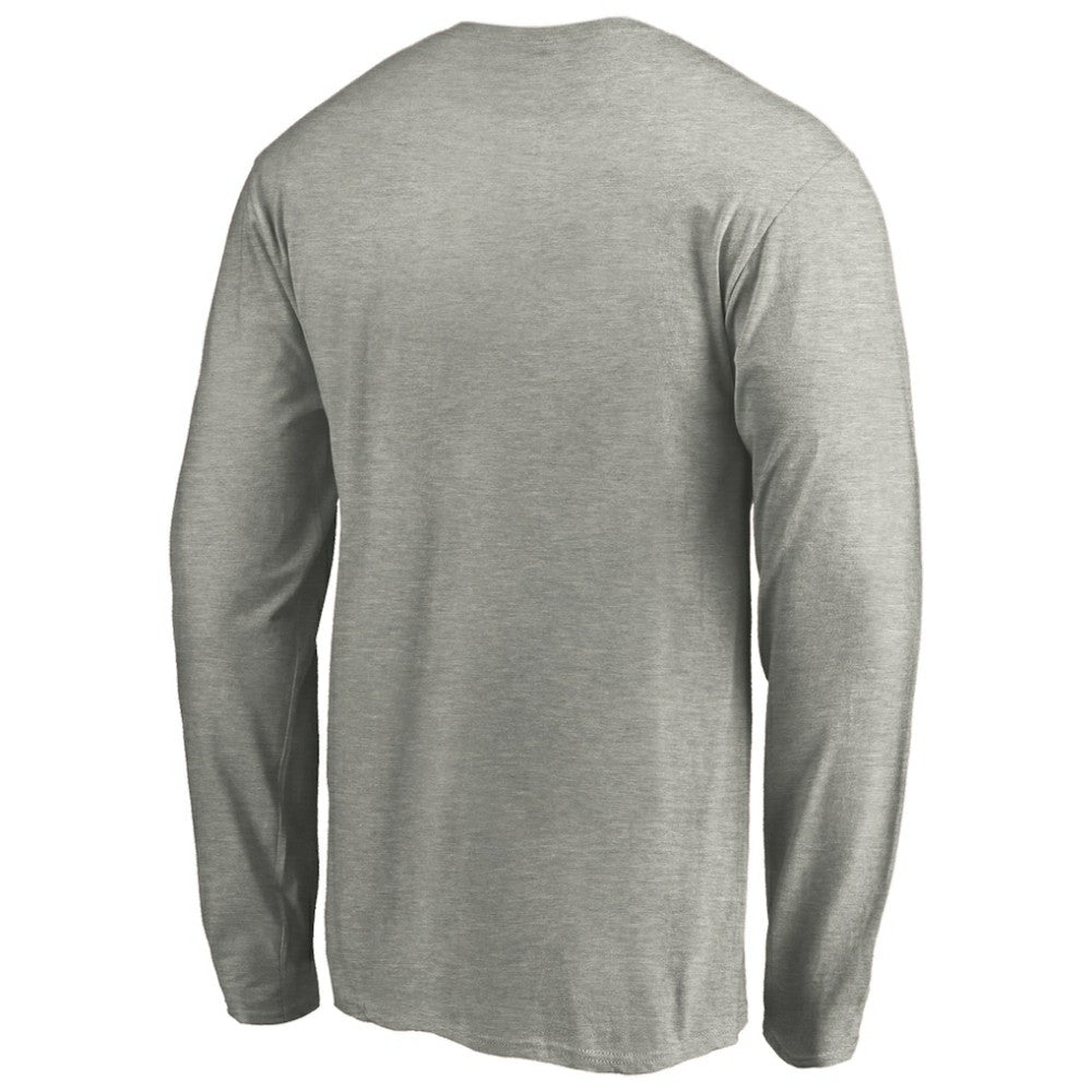 Detroit Tigers Official Team Logo Long Sleeve T-Shirt - Heather Gray T-shirts