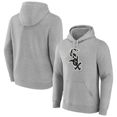 Chicago White Sox Official Logo Fitted Pullover Hoodie - Heather Gray Hoodies