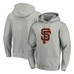 San Francisco Giants Official Logo Fitted Pullover Hoodie - Heather Gray Hoodies