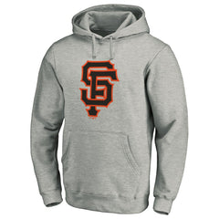 San Francisco Giants Official Logo Fitted Pullover Hoodie - Heather Gray Hoodies
