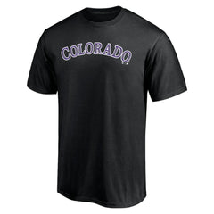 Colorado Rockies Official Wordmark T-Shirt - Black T-shirts