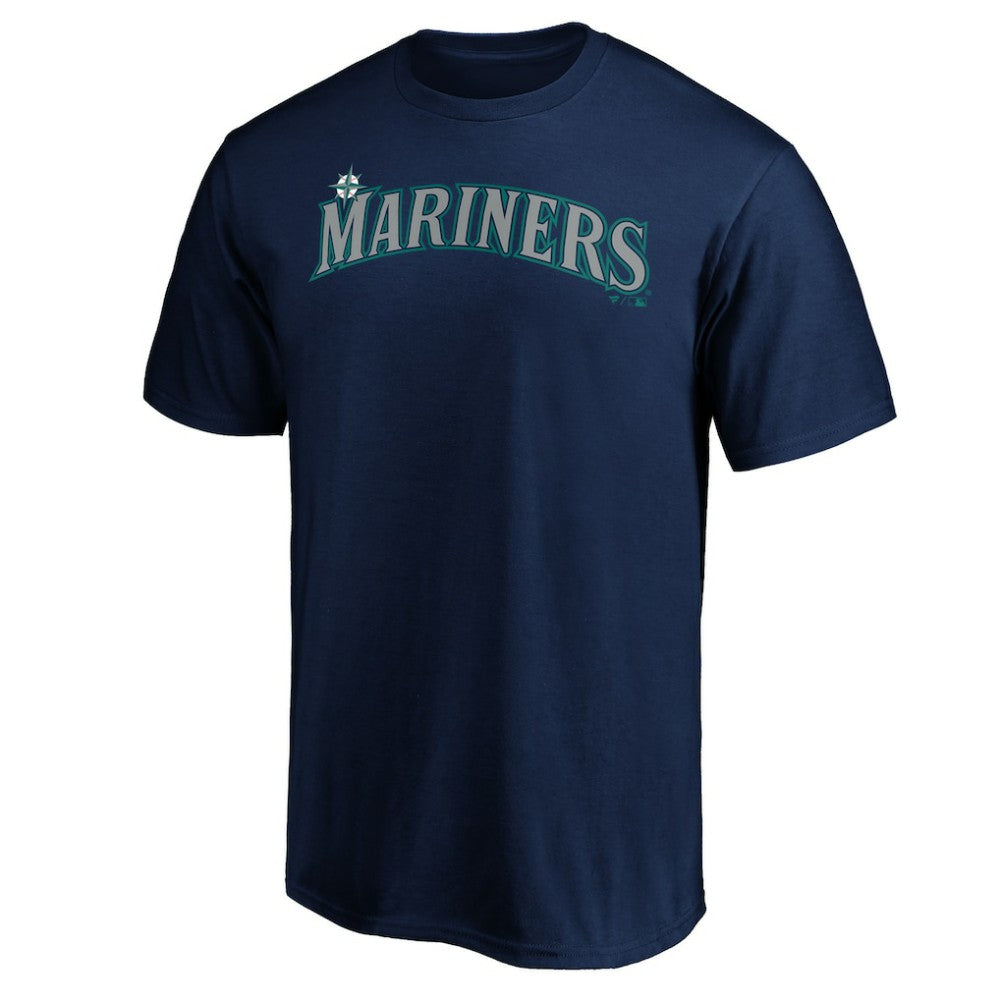 Seattle Mariners Official Wordmark Team T-Shirt - Navy T-shirts