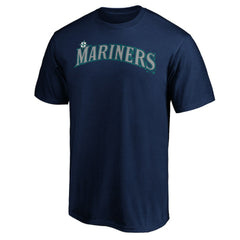 Seattle Mariners Official Wordmark Team T-Shirt - Navy T-shirts
