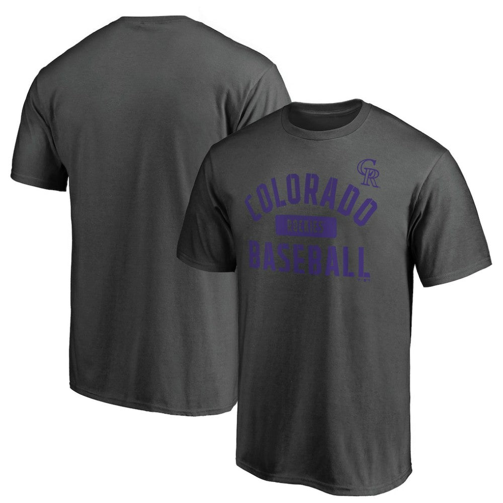 Colorado Rockies Iconic Primary Pill T-Shirt - Charcoal T-shirts