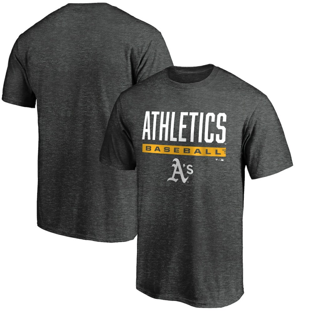 Athletics Win Stripe Logo T-Shirt II - Charcoal T-shirts