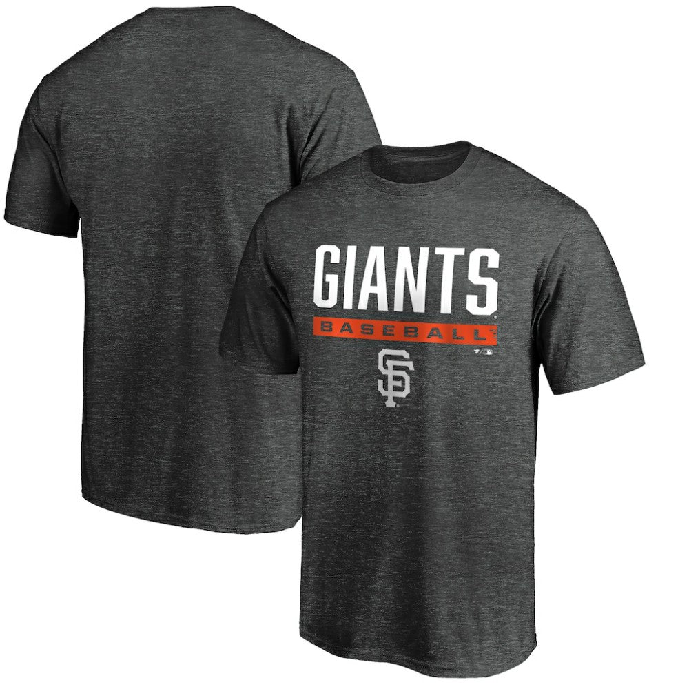 San Francisco Giants Win Stripe Logo T-Shirt II - Charcoal T-shirts