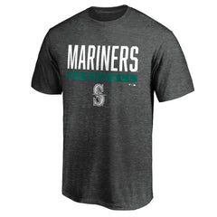 Seattle Mariners Win Stripe Logo T-Shirt - Charcoal T-shirts