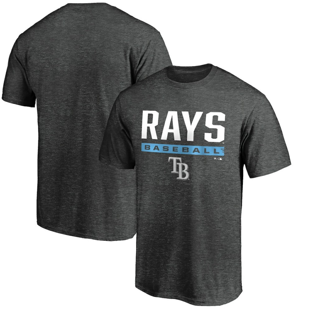 Tampa Bay Rays Win Stripe Logo T-Shirt II - Charcoal T-shirts
