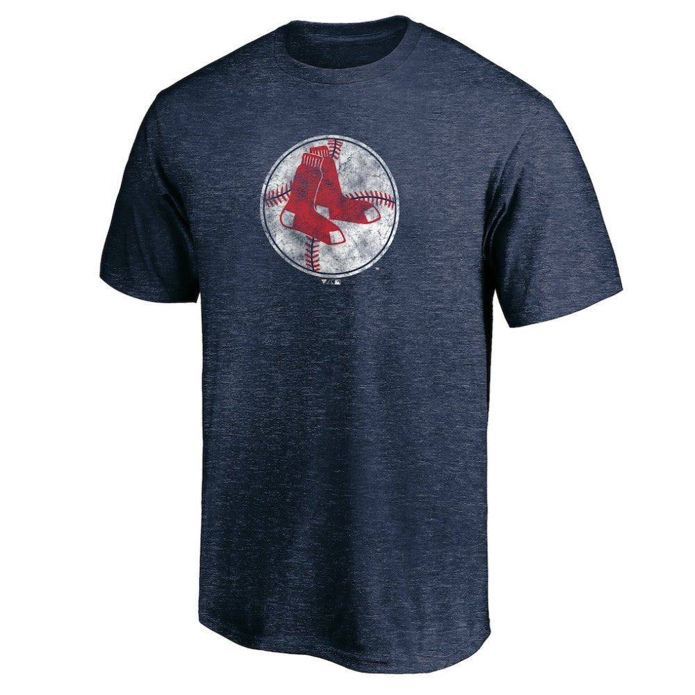 Boston Red Sox Cooperstown Collection True Classics Throwback Logo Tri-Blend T-Shirt - Navy T-shirts