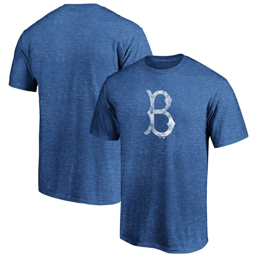 Brooklyn Dodgers Cooperstown Collection True Classics Throwback Logo Tri-Blend T-Shirt - Royal T-shirts