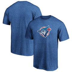 Toronto Blue Jays Cooperstown Collection True Classics Throwback Logo Tri-Blend T-Shirt - Royal T-shirts
