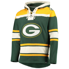 Green Bay Packers '47 Lacer V-Neck Pullover Hoodie Green/Gold