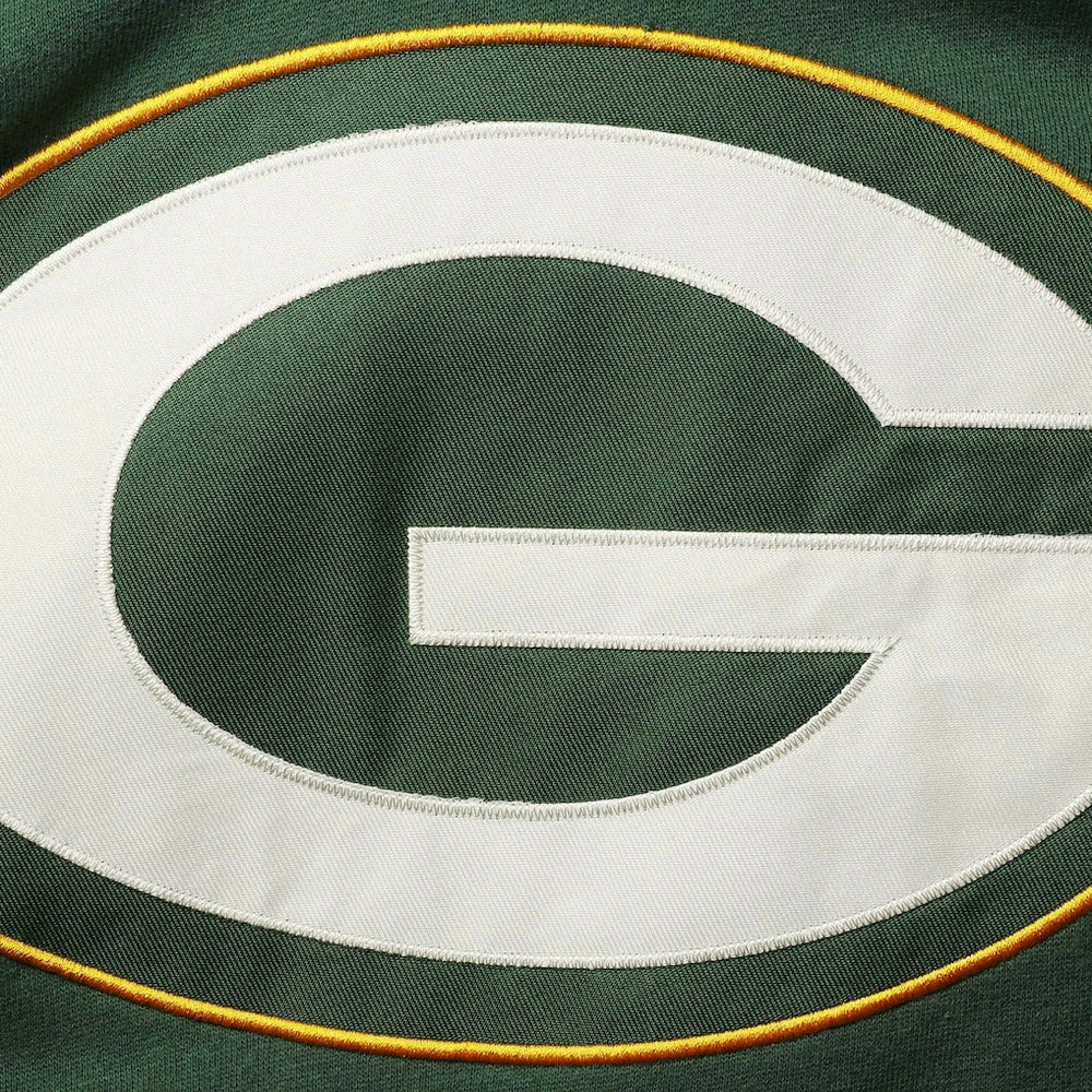Green Bay Packers '47 Lacer V-Neck Pullover Hoodie Green/Gold