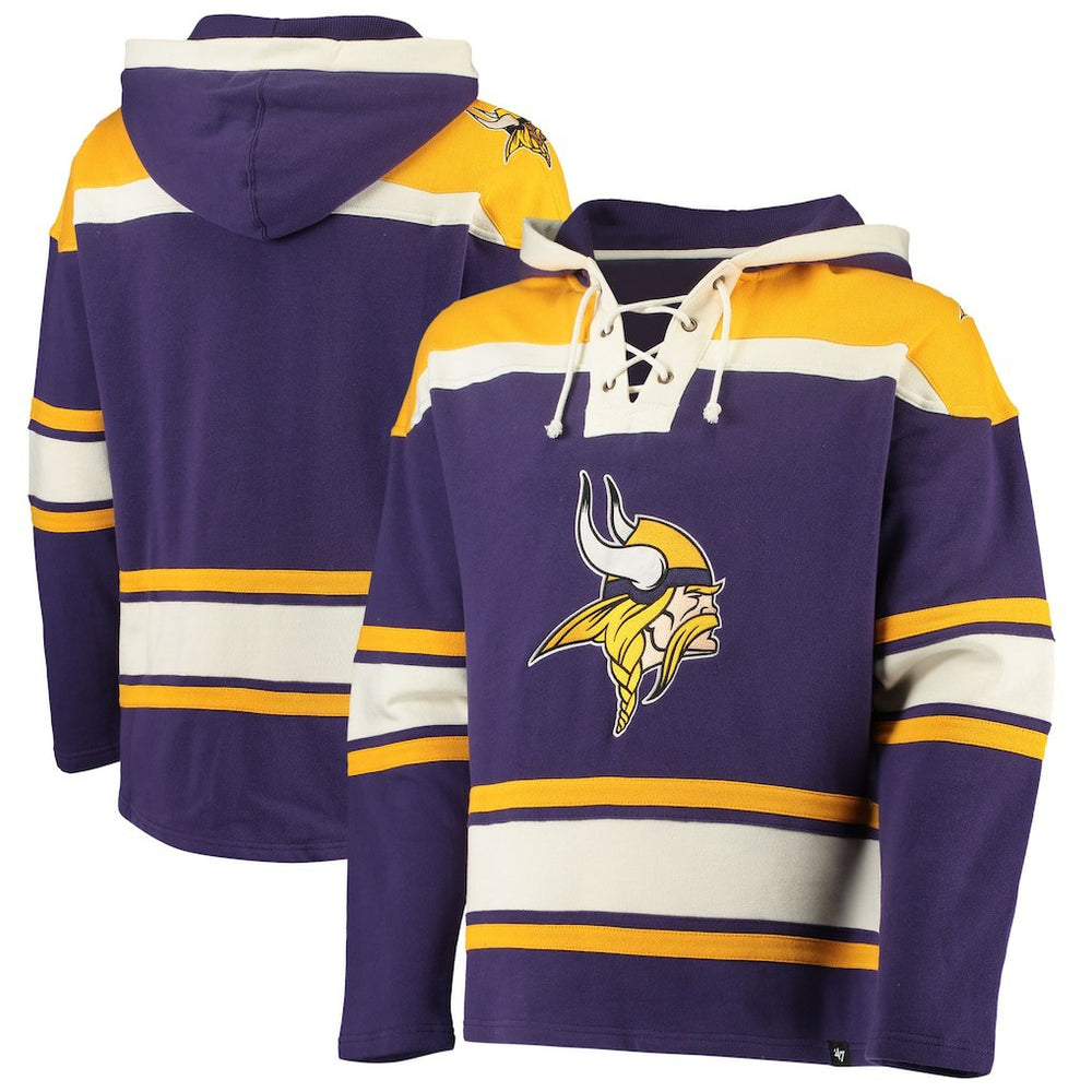 Minnesota Vikings '47 Lacer V-Neck Pullover Hoodie Purple/Gold