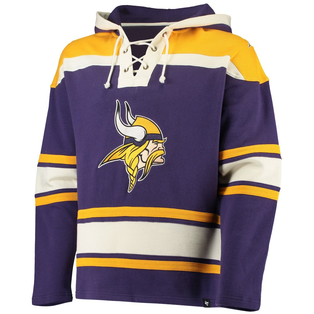 Minnesota Vikings '47 Lacer V-Neck Pullover Hoodie Purple/Gold