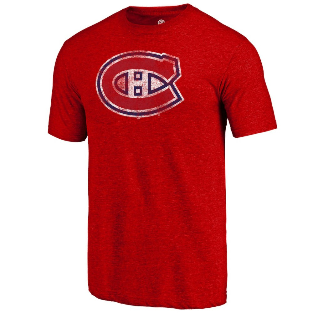 NHL Montreal Canadiens Distressed Tri-Blend T-Shirt - Red