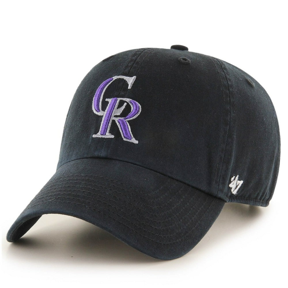 Colorado Rockies '47 Clean Up Adjustable Hat - Black Hats