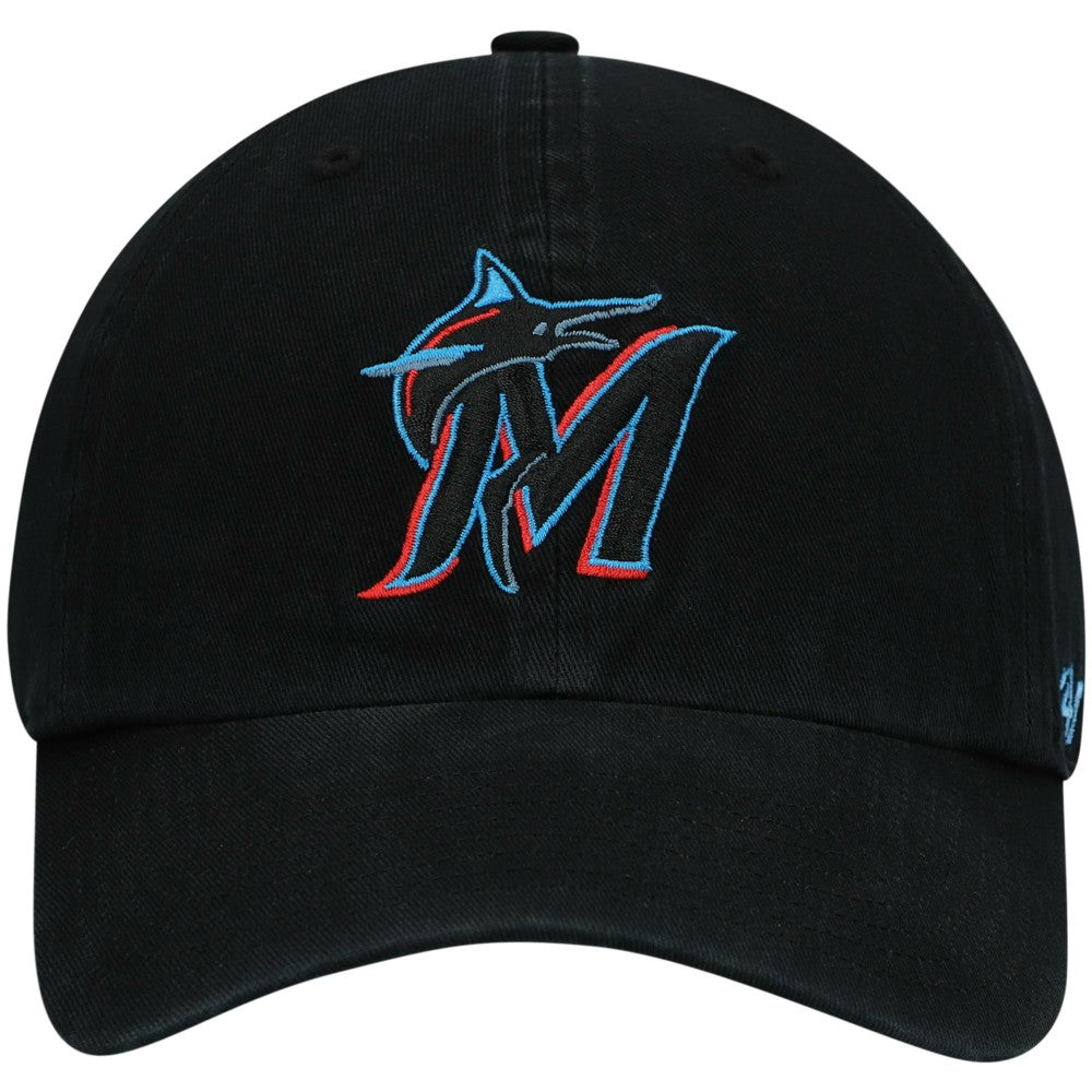 Miami Marlins '47 Clean Up Adjustable Hat - Black Hats