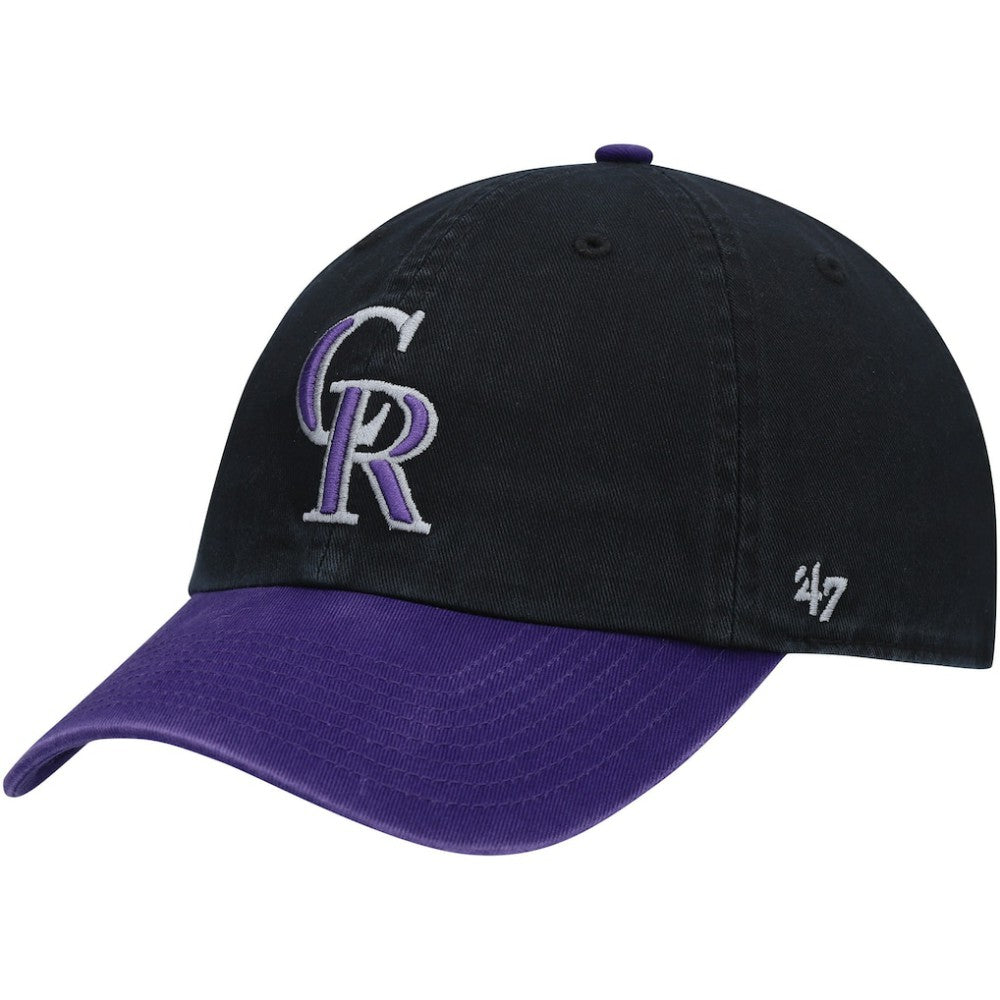 Colorado Rockies '47 Clean Up Adjustable Hat - Black Hats