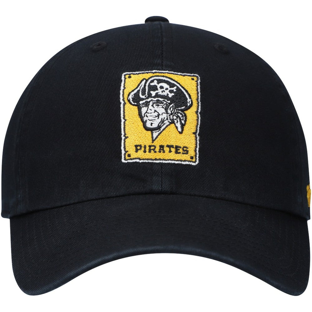 Pittsburgh Pirates '47 Logo Cooperstown Collection Clean Up Adjustable Hat - Black Hats