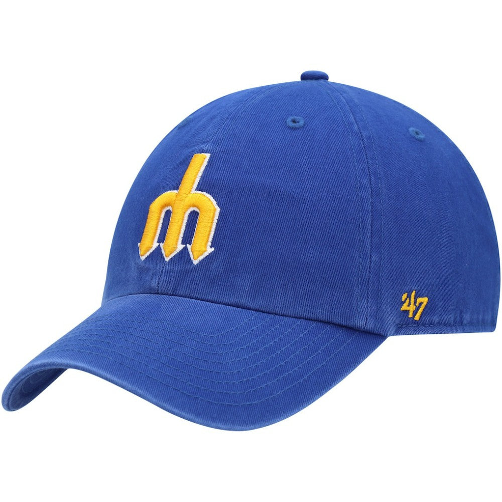 Seattle Mariners '47 1977 Logo Cooperstown Collection Clean Up Adjustable Hat - Royal Hats