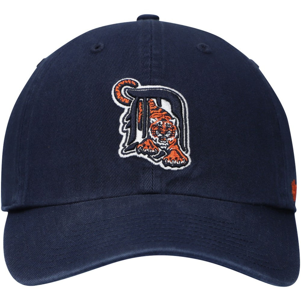 Detroit Tigers '47 Logo Cooperstown Collection Clean Up Adjustable Hat - Navy Hats