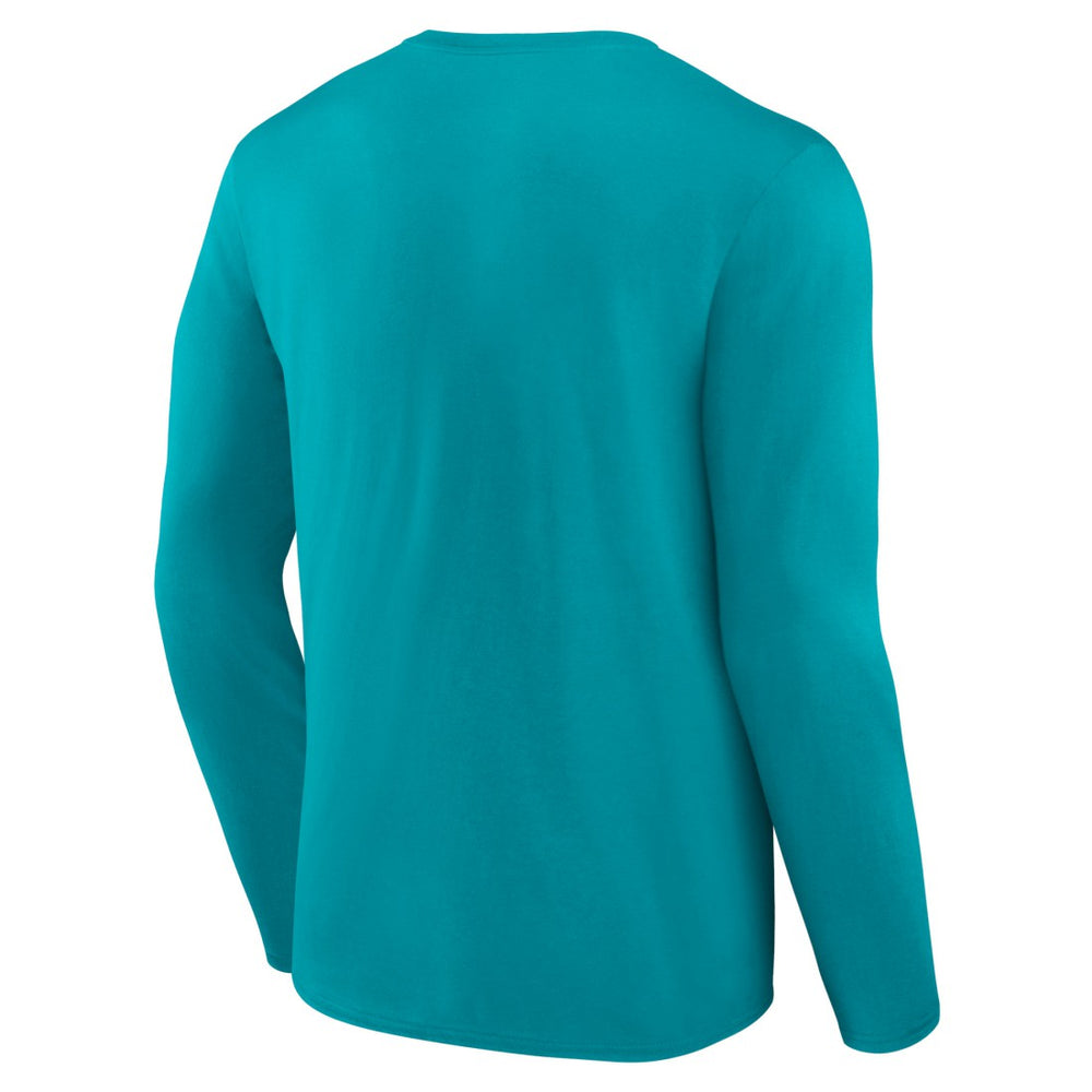 Miami Dolphins Primary Team Logo Long Sleeve T-Shirt Aqua