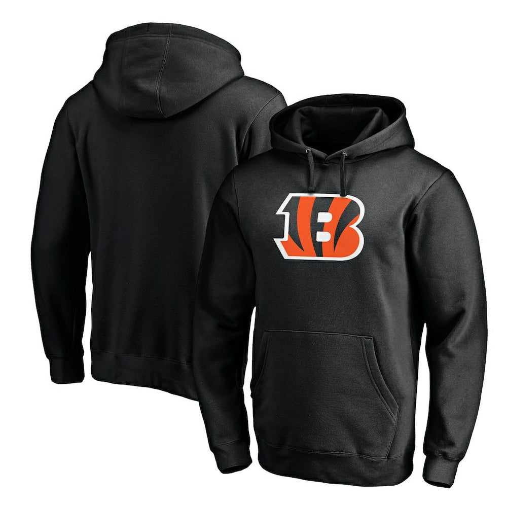Cincinnati Bengals Primary Logo Fitted Pullover Hoodie Black