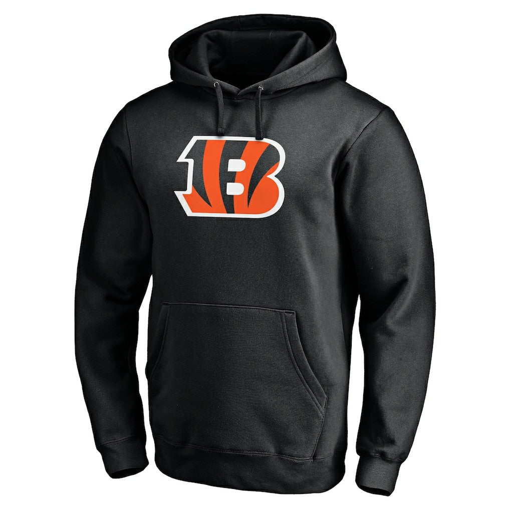 Cincinnati Bengals Primary Logo Fitted Pullover Hoodie Black