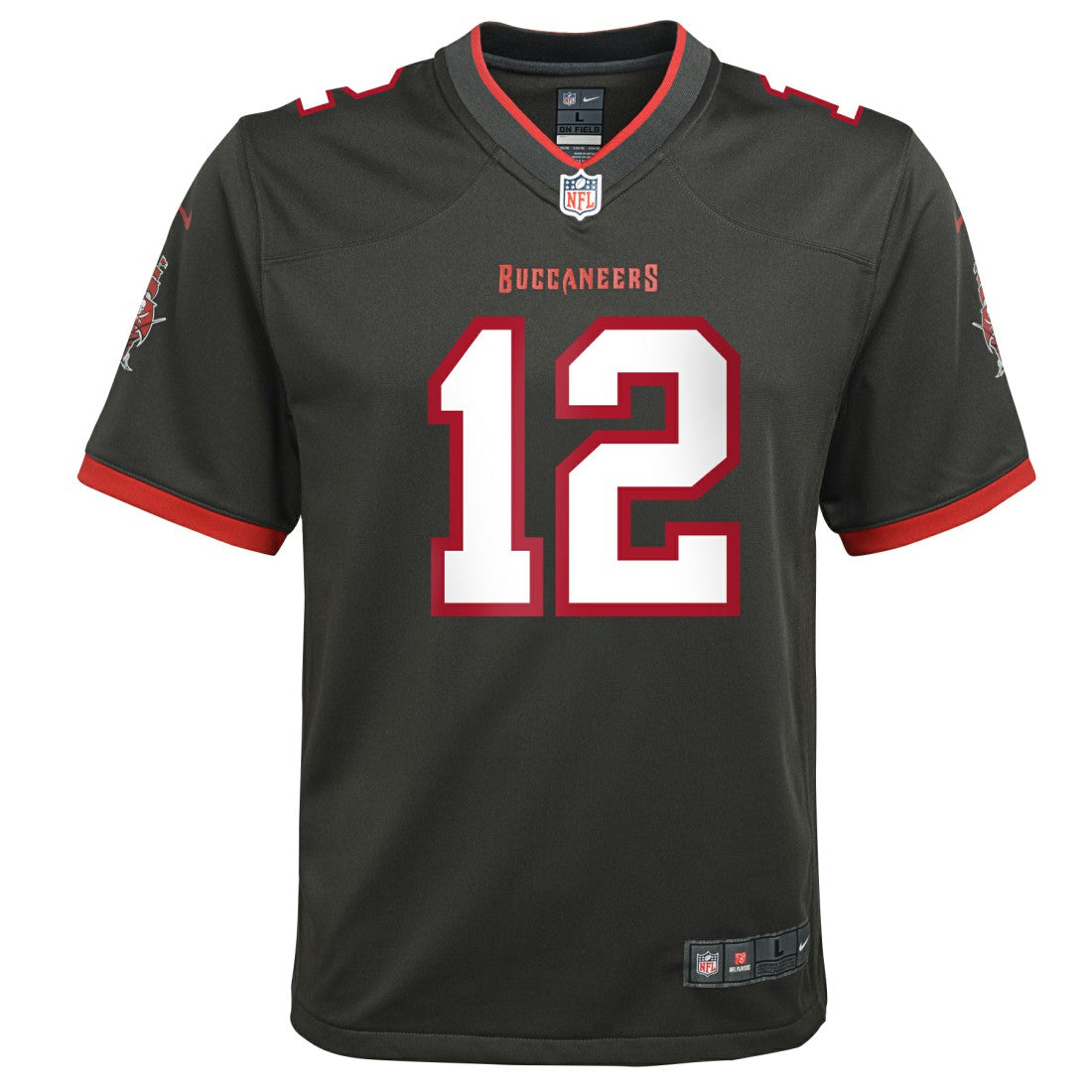 Tom Brady Tampa Bay Buccaneers Youth Alternate Game Jersey Pewter