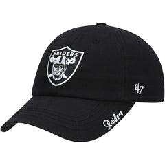 Las Vegas Raiders '47 Women's Miata Clean Up Primary Adjustable Hat Black