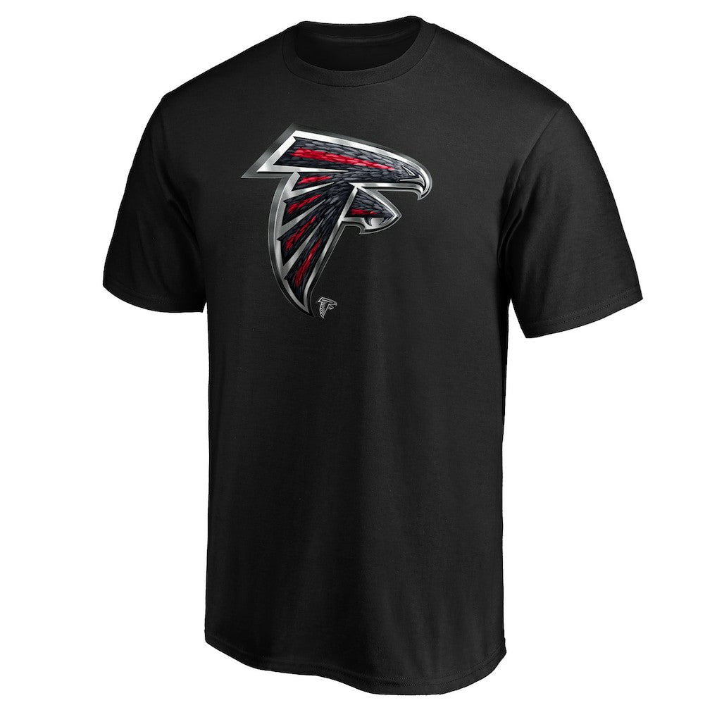 Atlanta Falcons Midnight Mascot Team Logo T-Shirt Black
