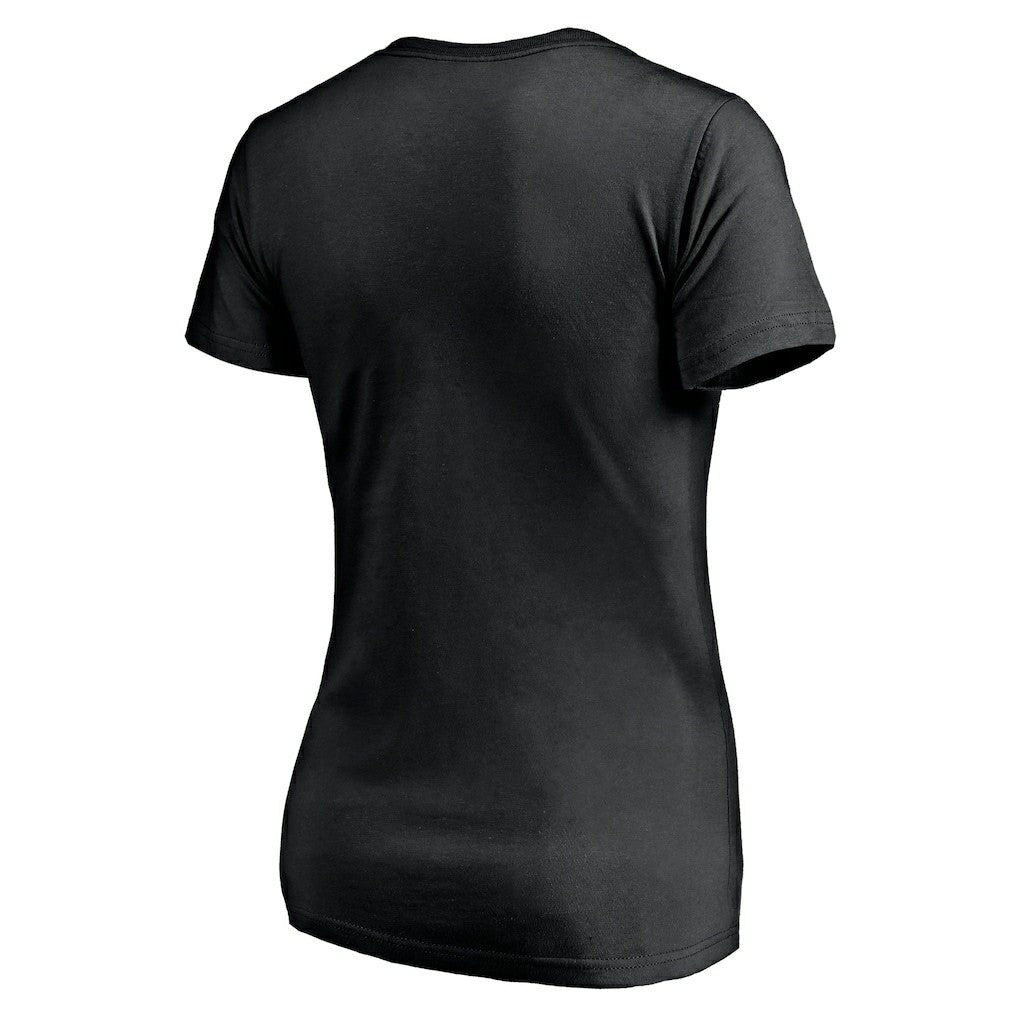 Los Angeles Chargers Women's Midnight Mascot Logo V-Neck T-Shirt Black