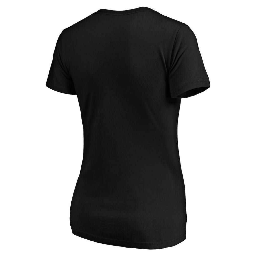 Miami Dolphins Women's Midnight Mascot Logo V-Neck T-Shirt Black
