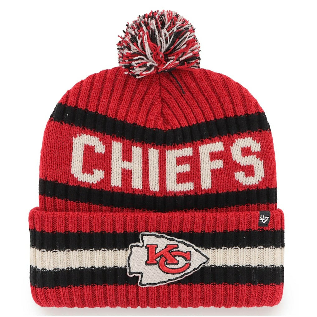 Kansas City Chiefs '47 Bering Cuffed Knit Hat with Pom Red