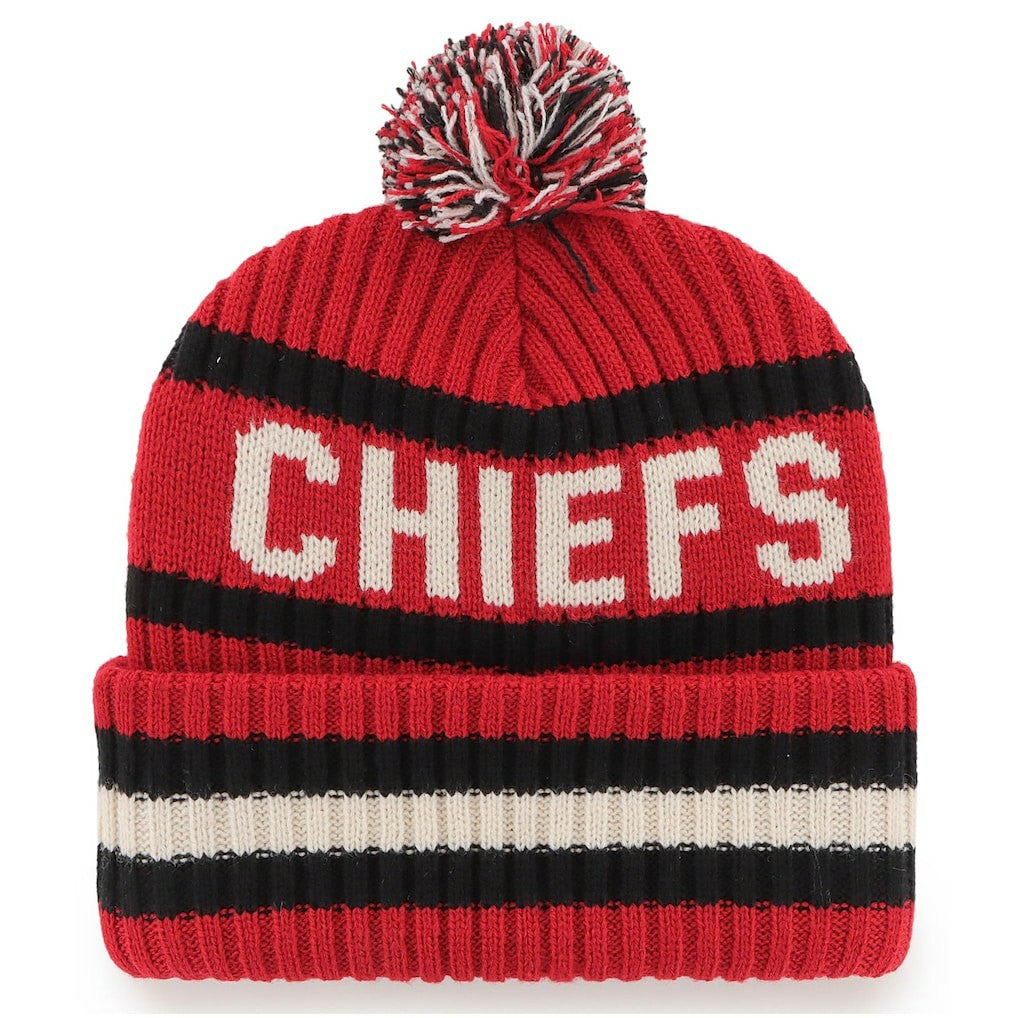 Kansas City Chiefs '47 Bering Cuffed Knit Hat with Pom Red