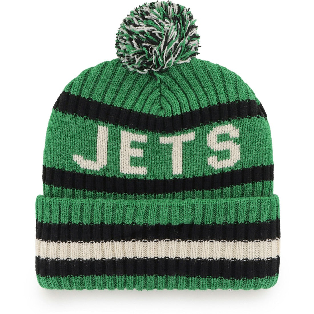 New York Jets '47 Bering Cuffed Knit Hat with Pom Kelly Green