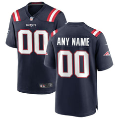 NFL New England Patriots Custom Game Jersey - Navy