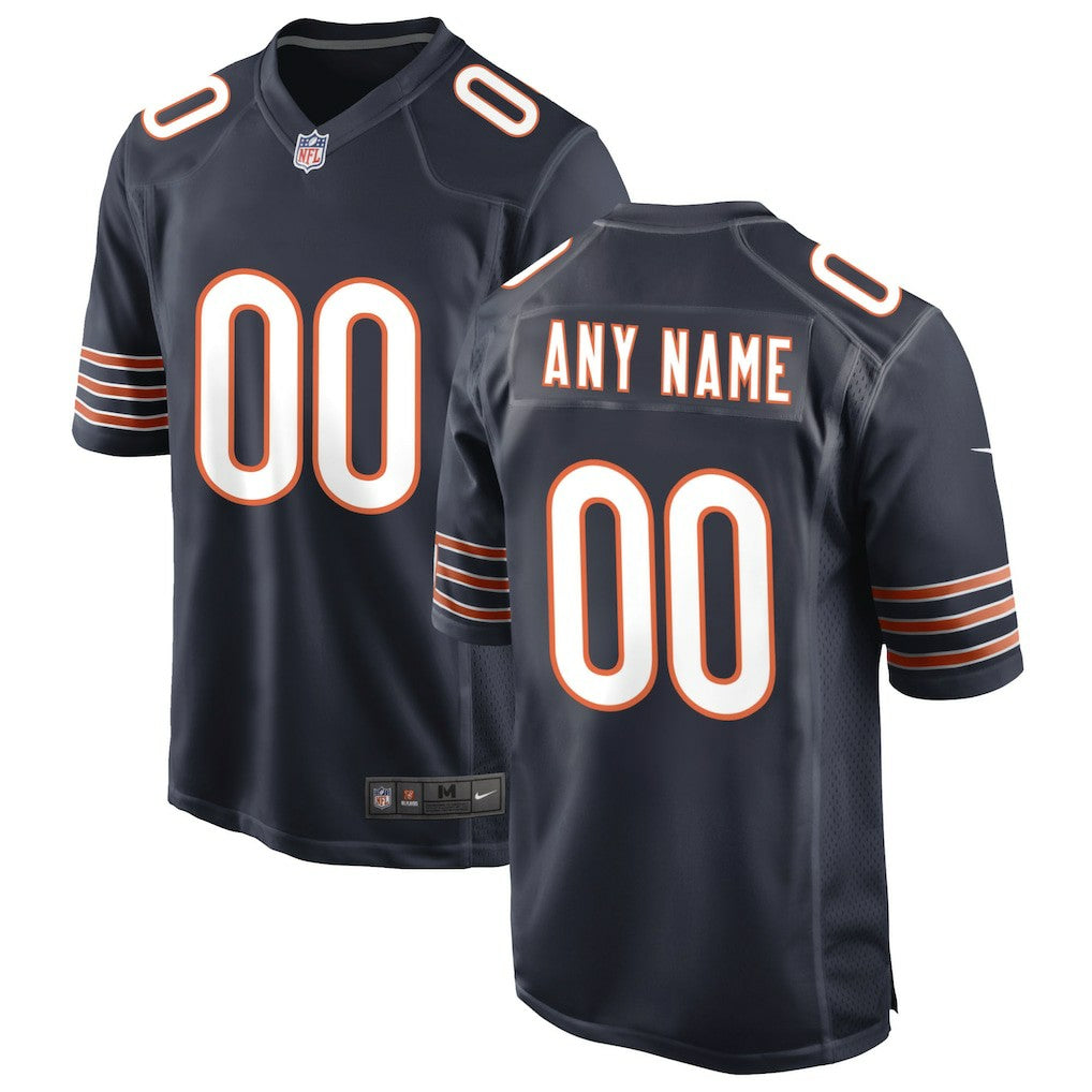 Chicago Bears Custom Game Jersey Navy