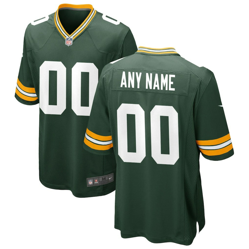 Green Bay Packers Custom Game Jersey Green