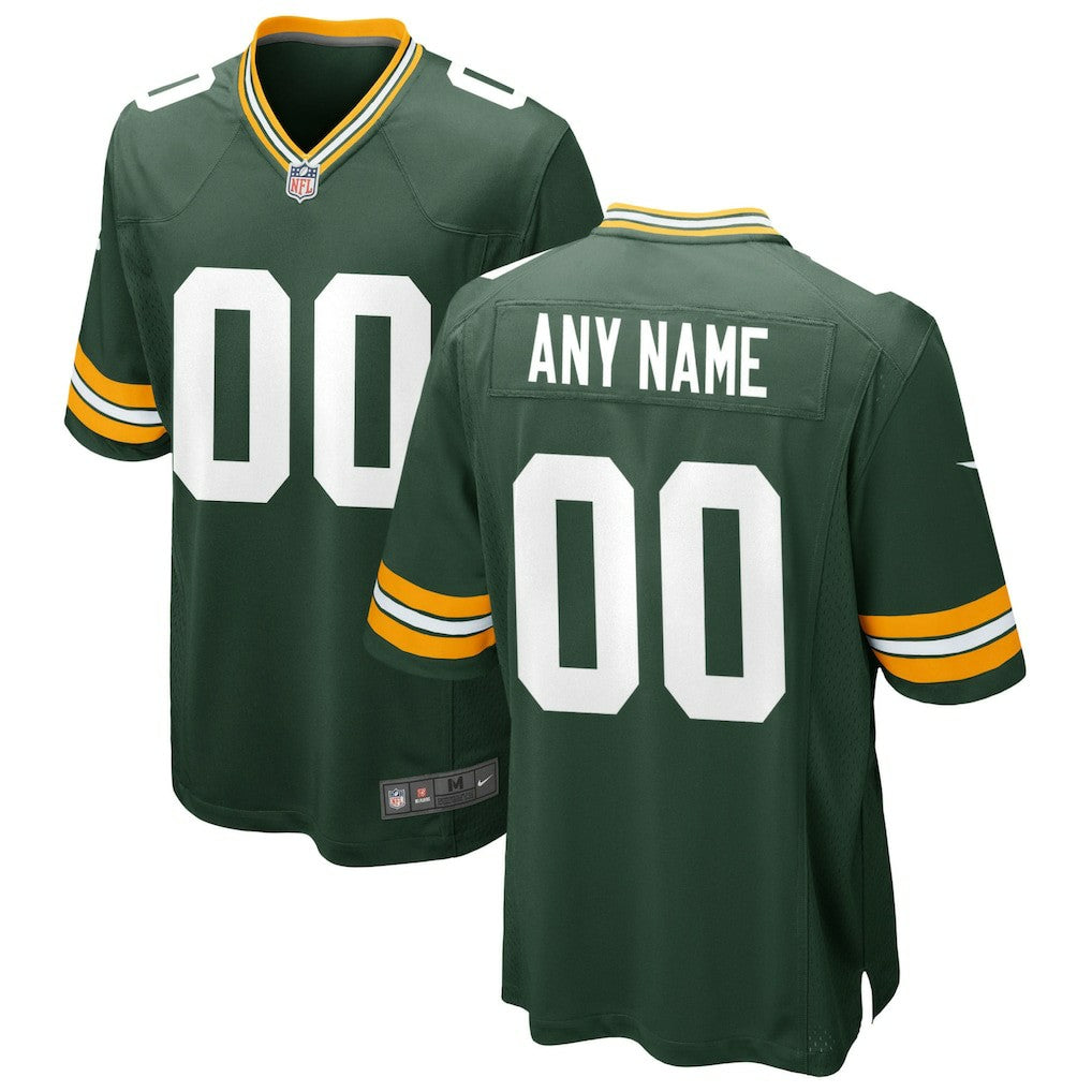 Green Bay Packers Custom Game Jersey Green