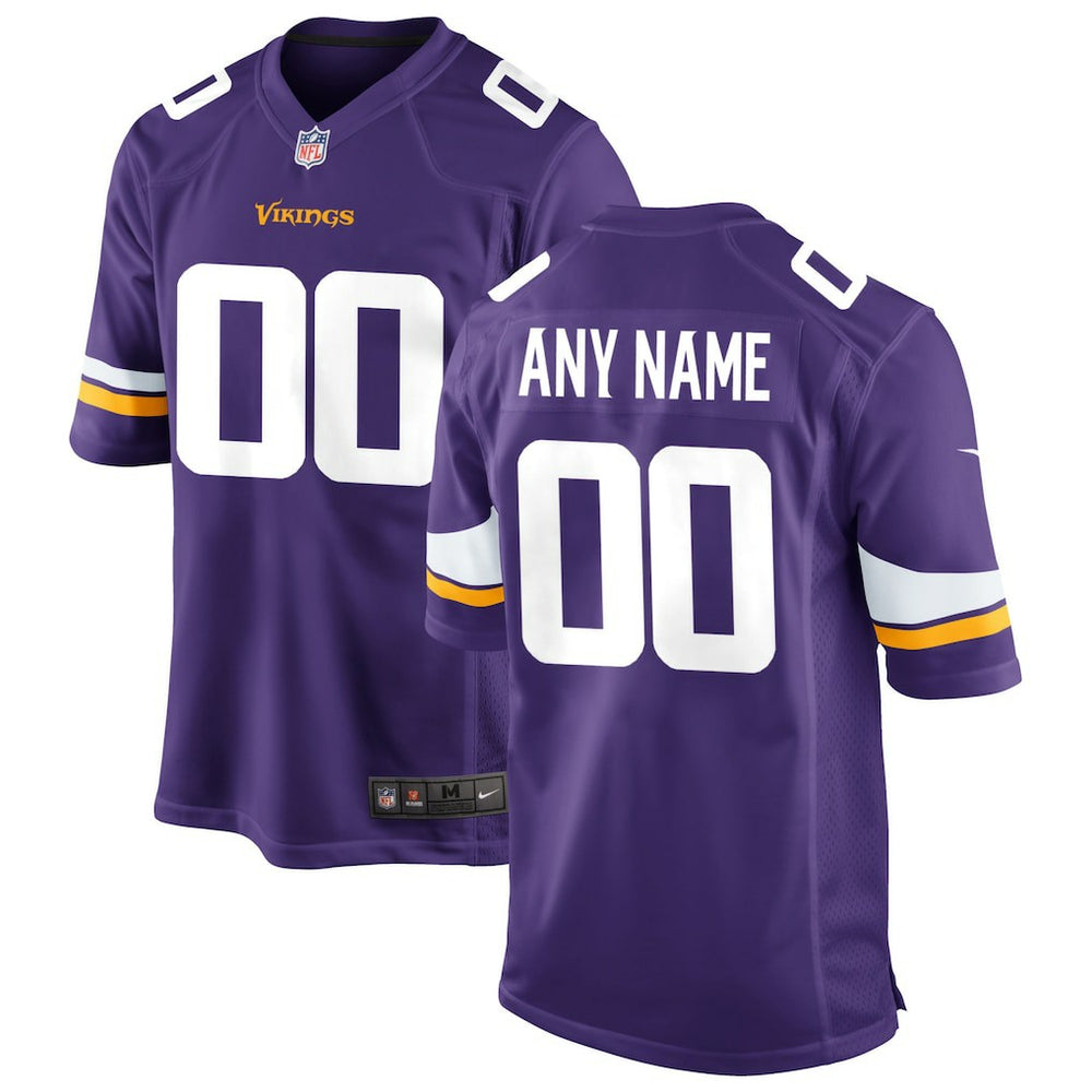 NFL Minnesota Vikings Custom Game Jersey - Purple