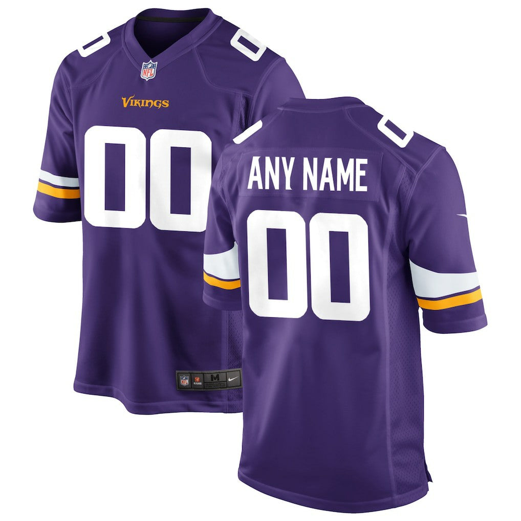 NFL Minnesota Vikings Custom Game Jersey - Purple